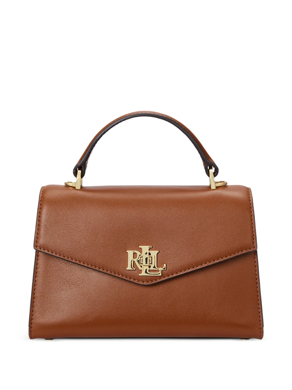 Lauren Ralph Lauren small Farrah leather tote bag - Marrone