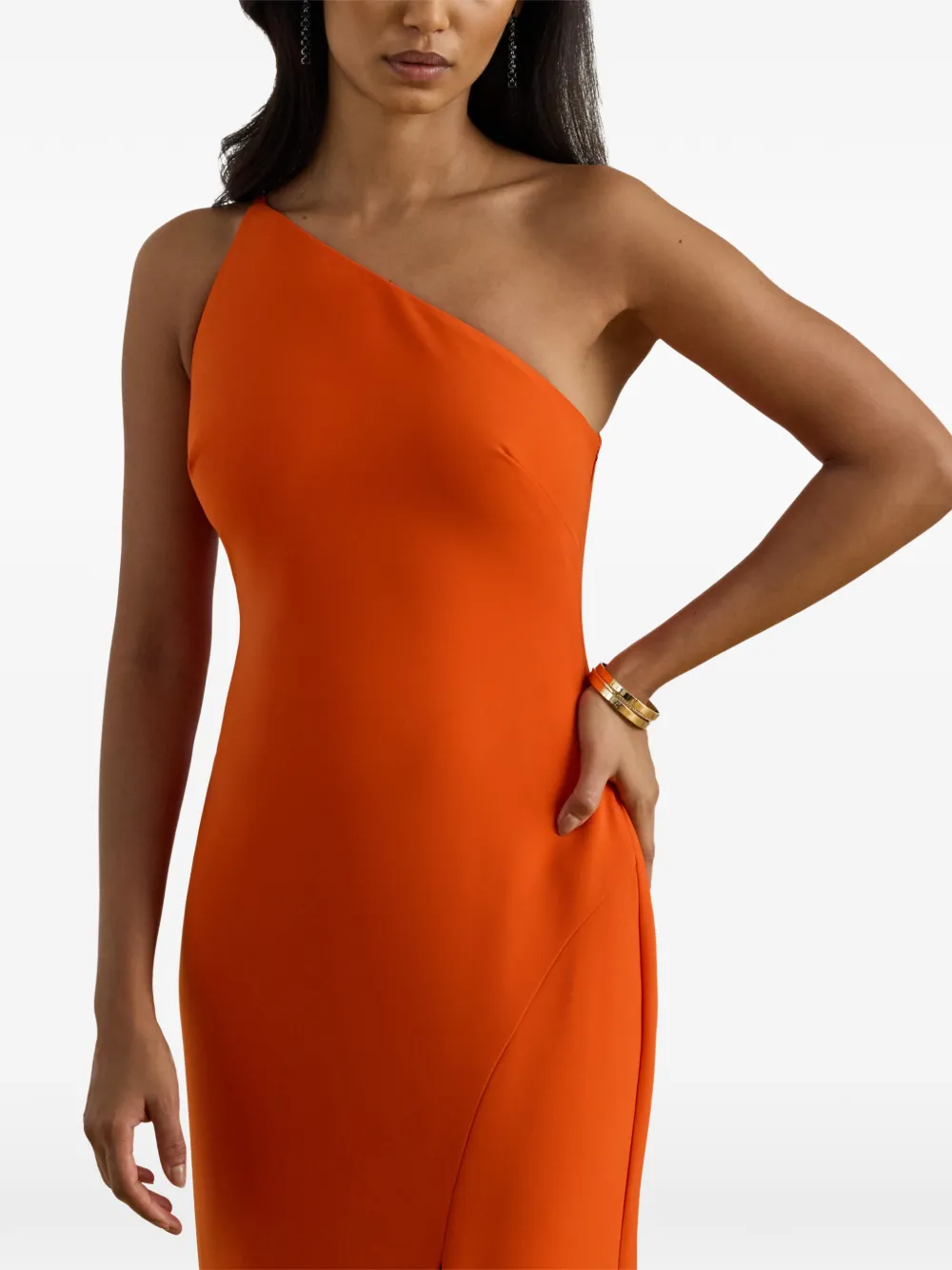 Lauren Ralph Lauren Asymmetrische avondjurk met split Oranje