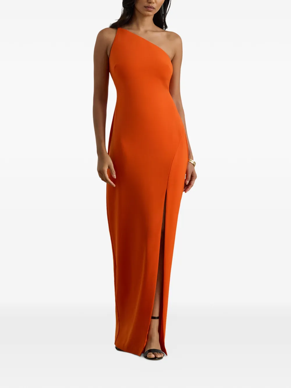 Lauren Ralph Lauren Asymmetrische avondjurk met split Oranje