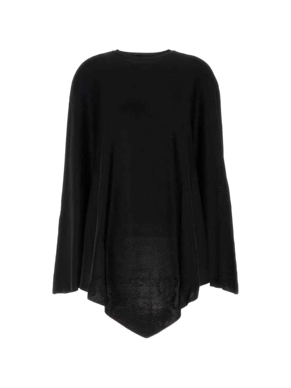 Balenciaga fine-knit asymmetric cape - Schwarz