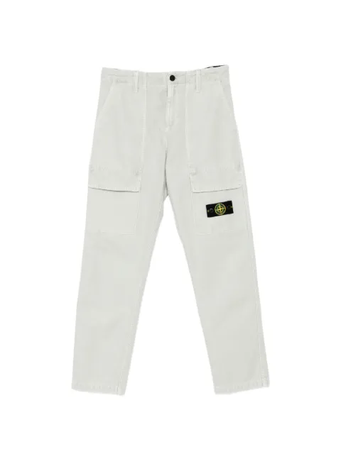 Stone Island Junior pantalones cargo con parche Compass