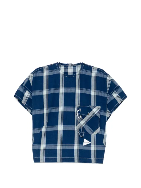 and Wander check-print pocket top