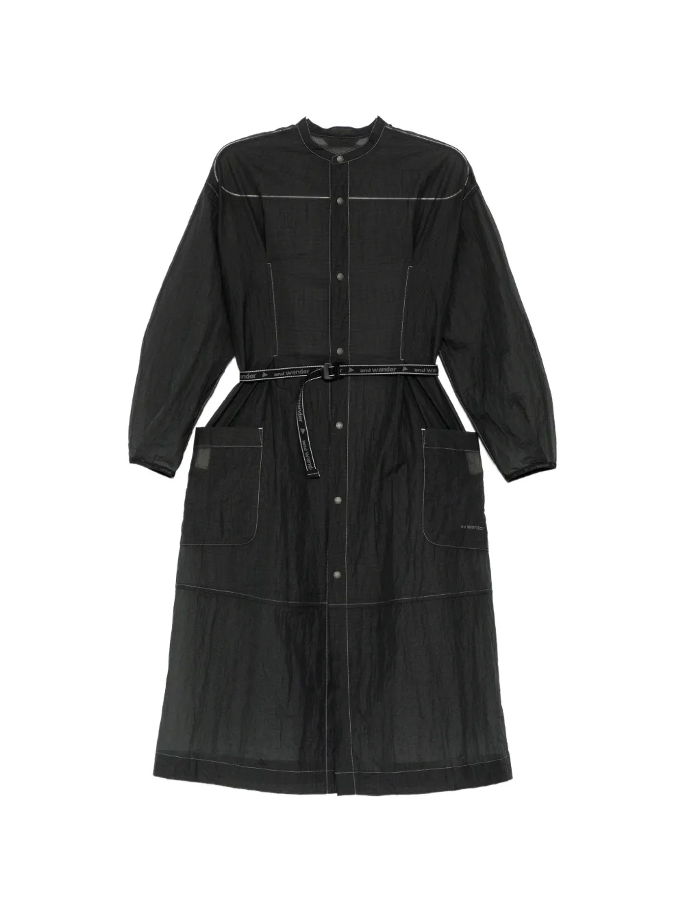 and Wander sheer ripstop shirt - Nero