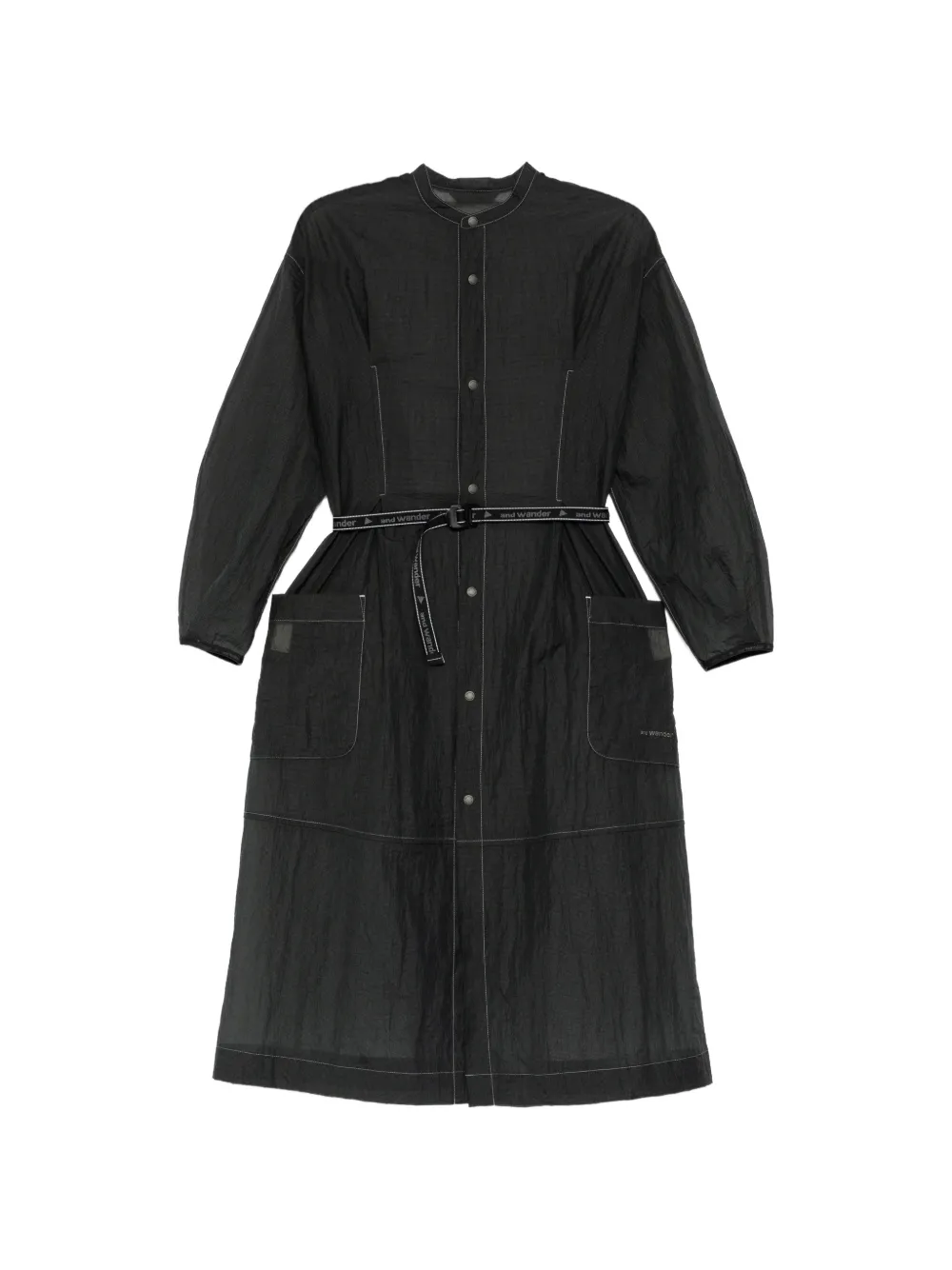 and Wander sheer ripstop shirt - Nero