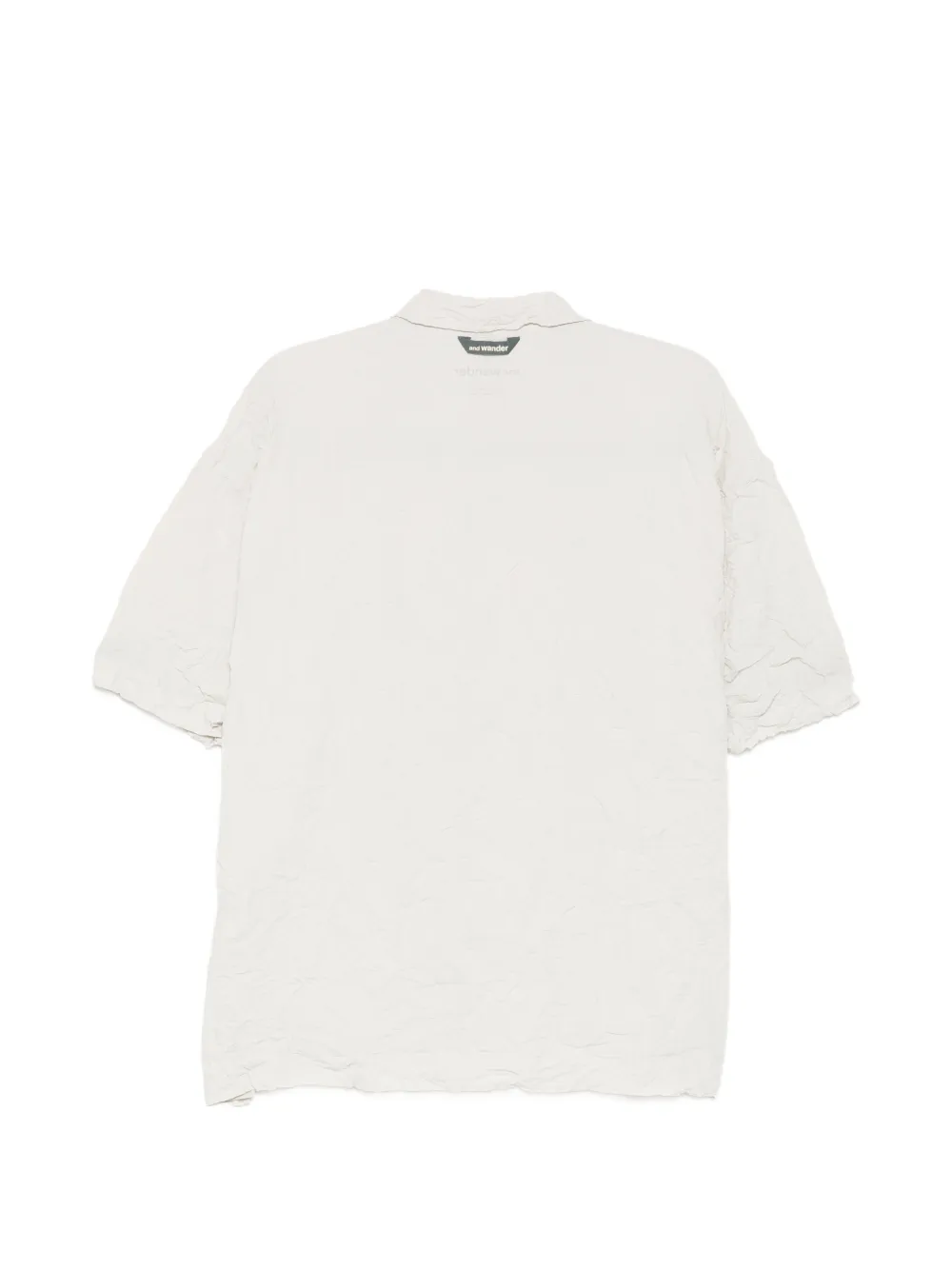 and Wander Geplooid overhemd met korte mouwen Beige