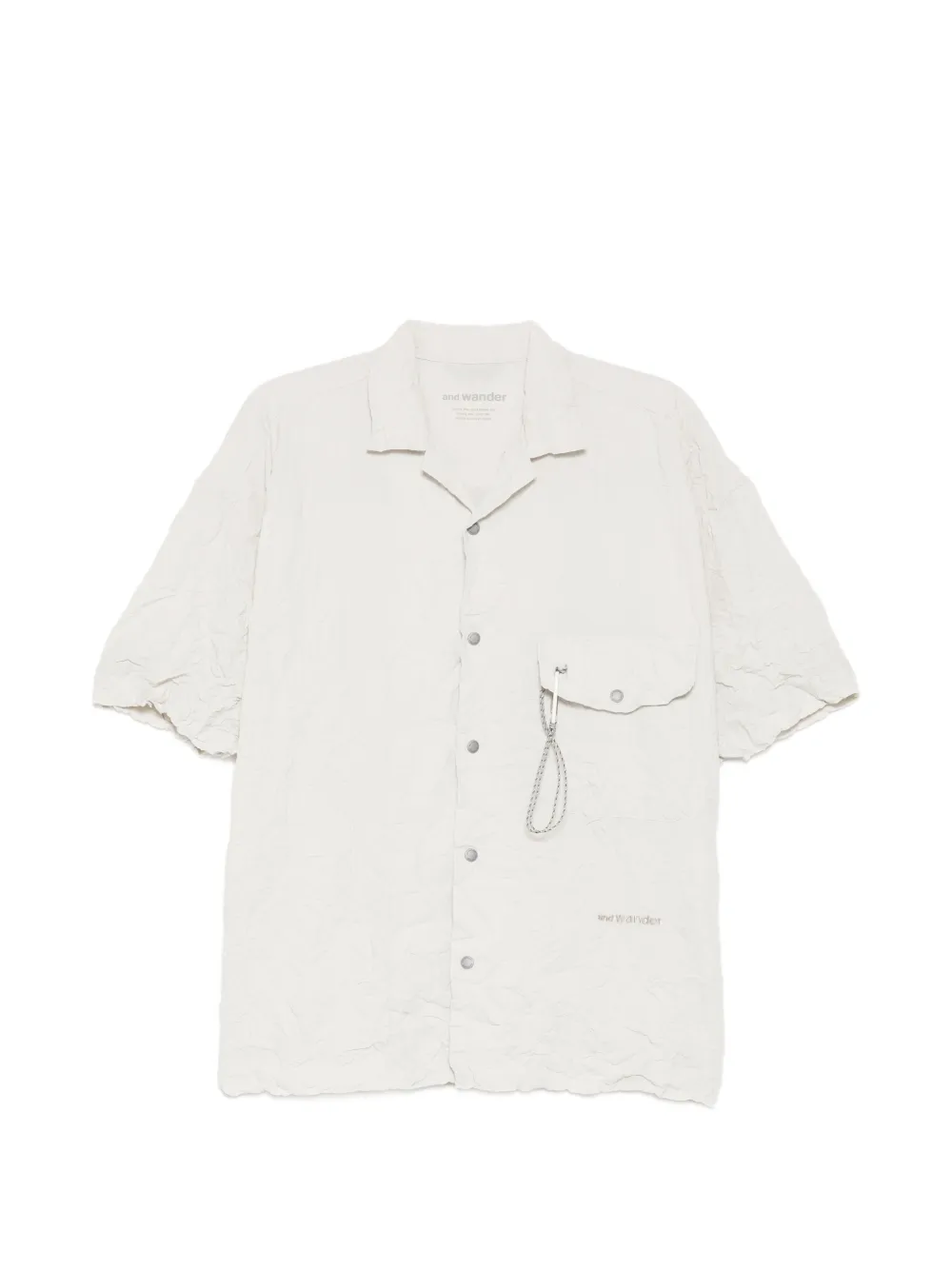 and Wander washer pleated short-sleeve shirt - Toni neutri