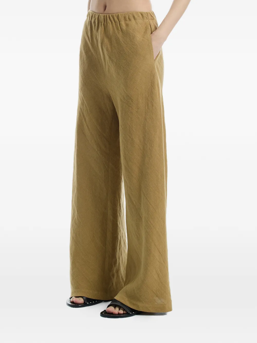 INTO THE EAST elasticated-waist wide-leg trousers - Toni neutri