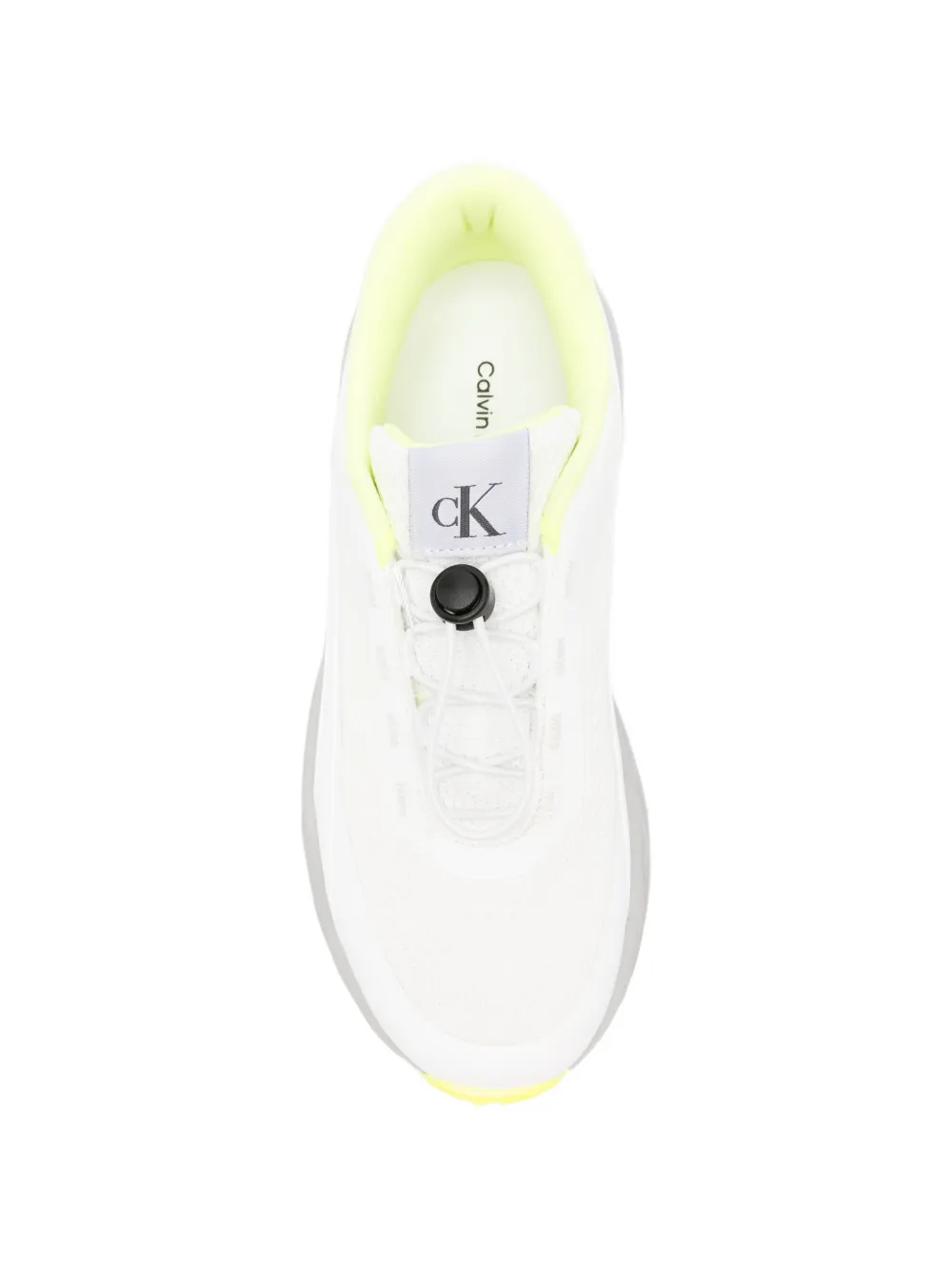 Calvin Klein Kids Sneakers met houtje-touwtje-sluiting en vlakken Wit