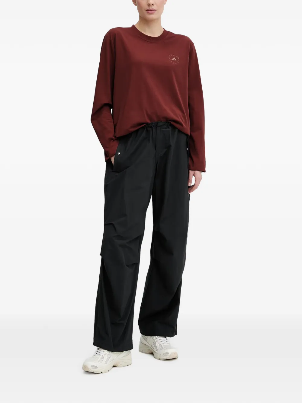 adidas by Stella McCartney T-shirt met lange mouwen Rood