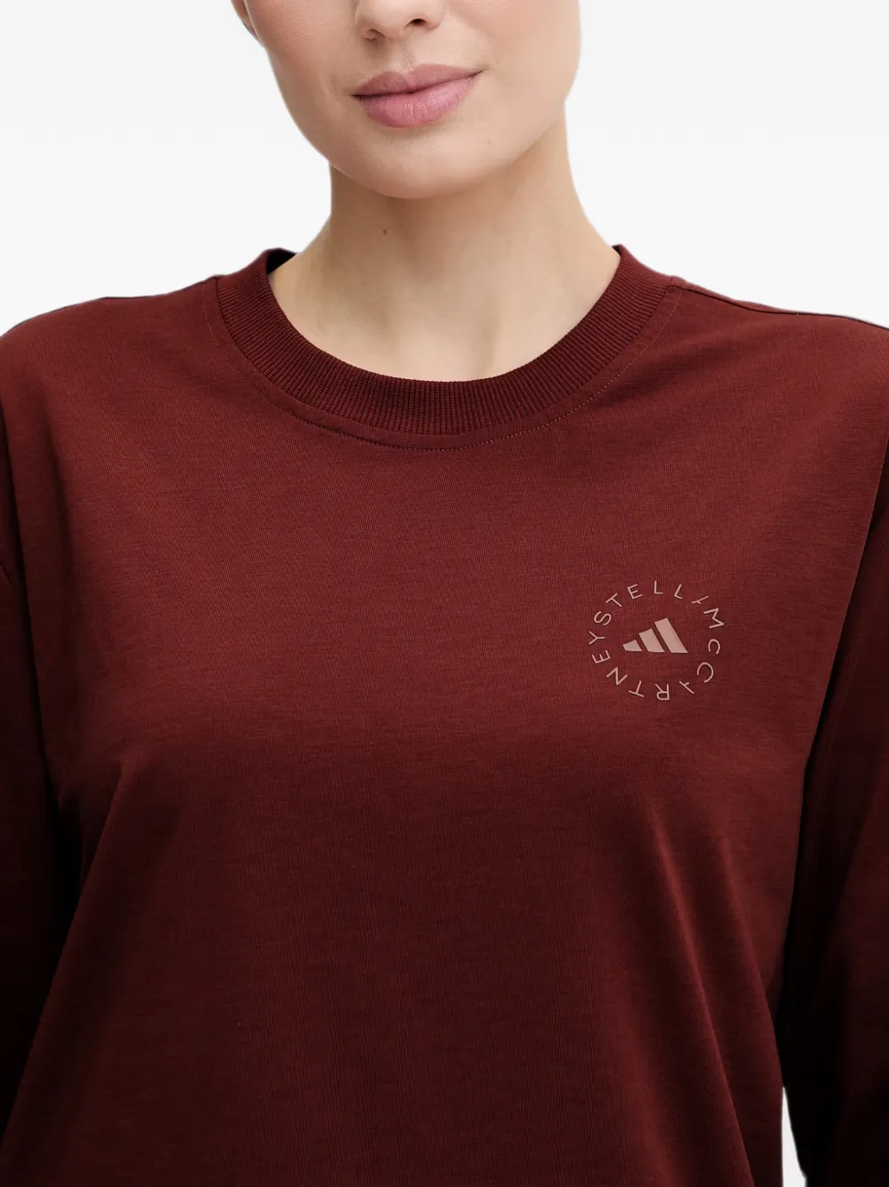 adidas by Stella McCartney T-shirt met lange mouwen Rood
