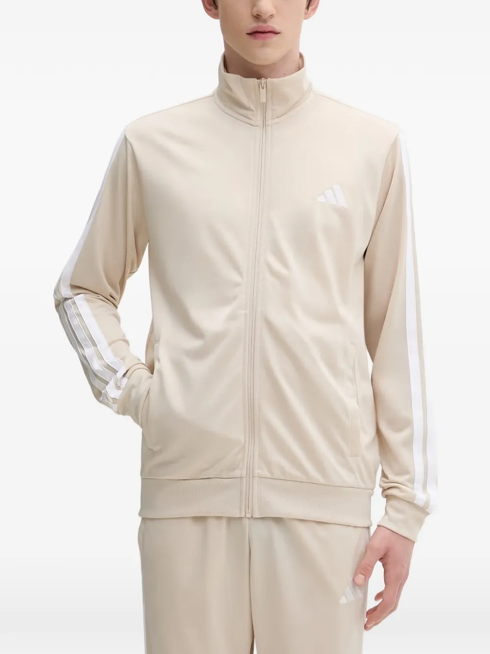 adidas サイドストライプ ジップセーター | ニュートラル | Image 1
