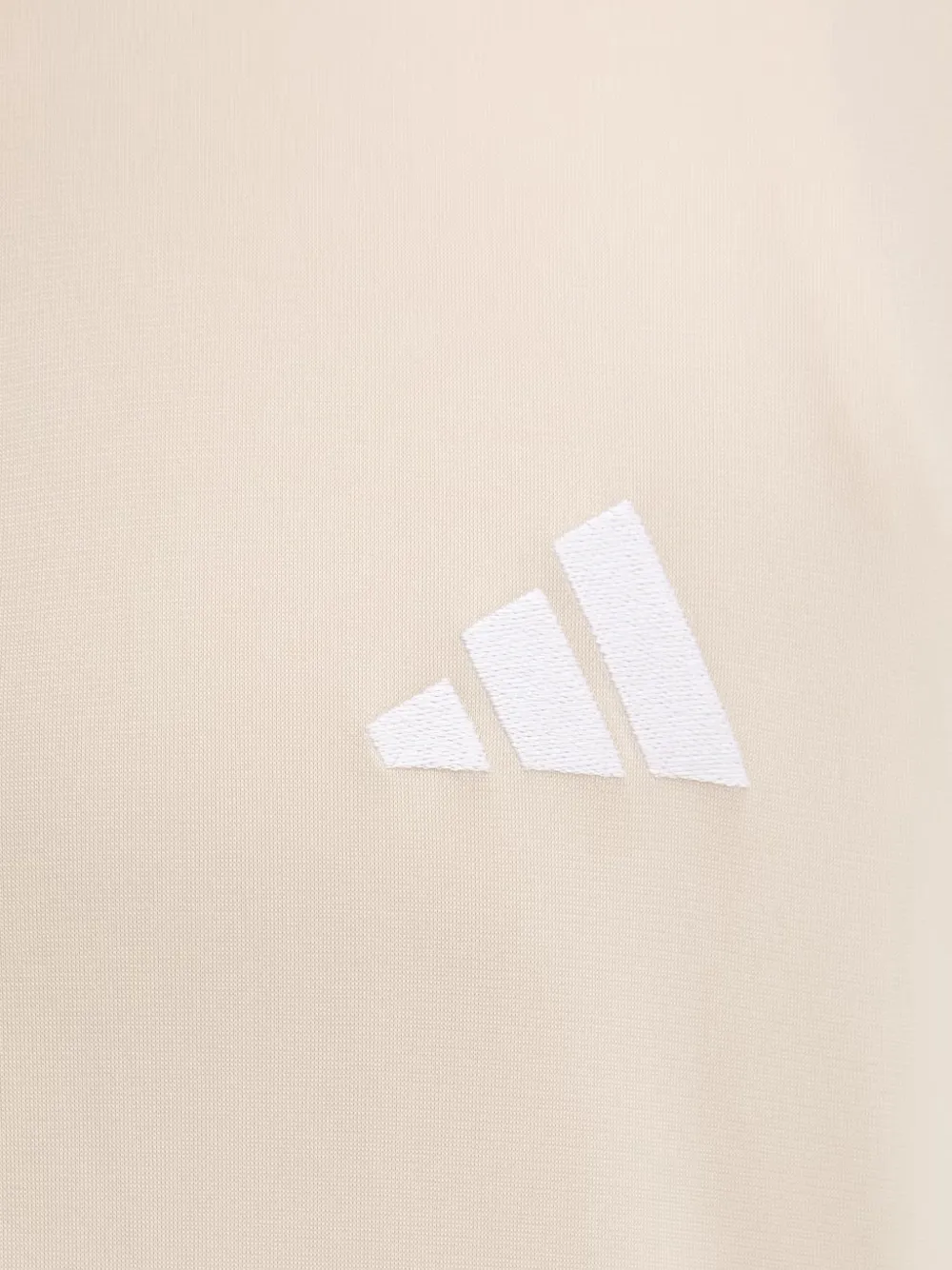 adidas side-stripe zip-up sweater Beige