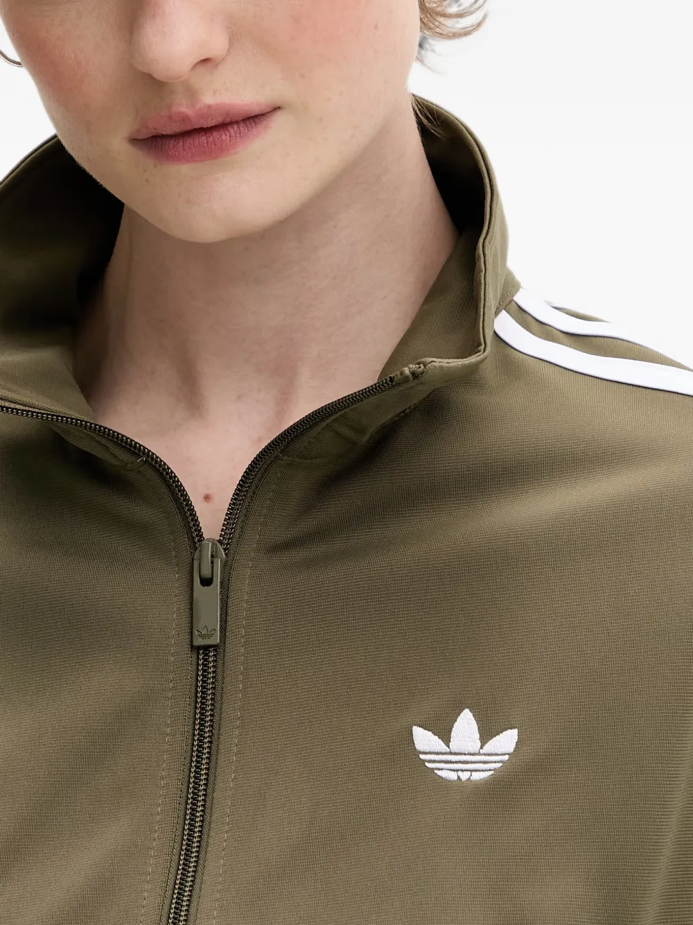 adidas 3-Stripes cropped track jacket Groen