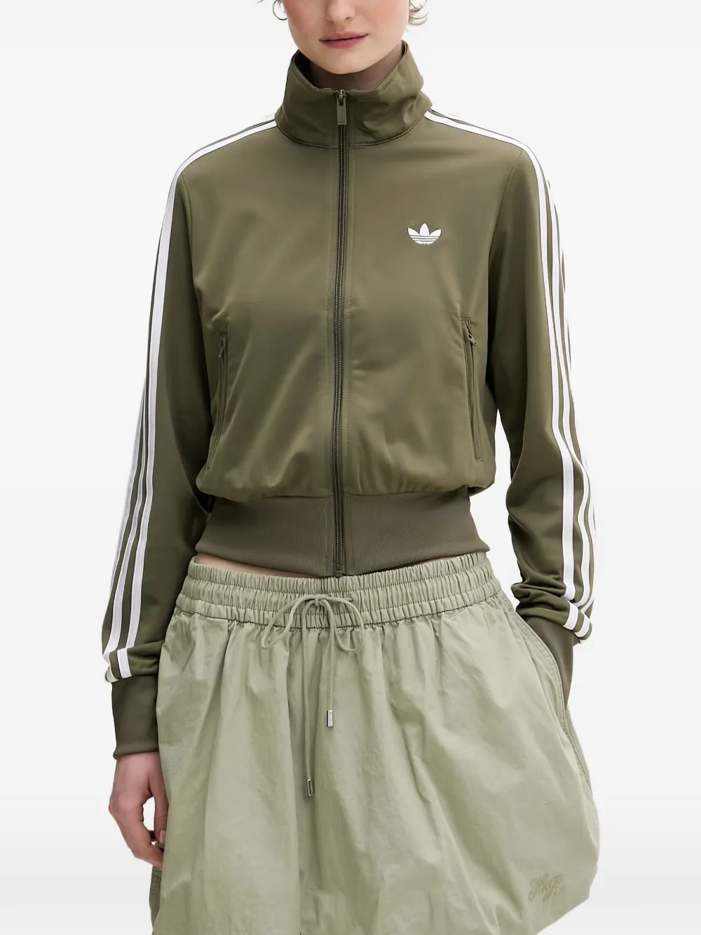adidas 3-Stripes cropped track jacket - Verde
