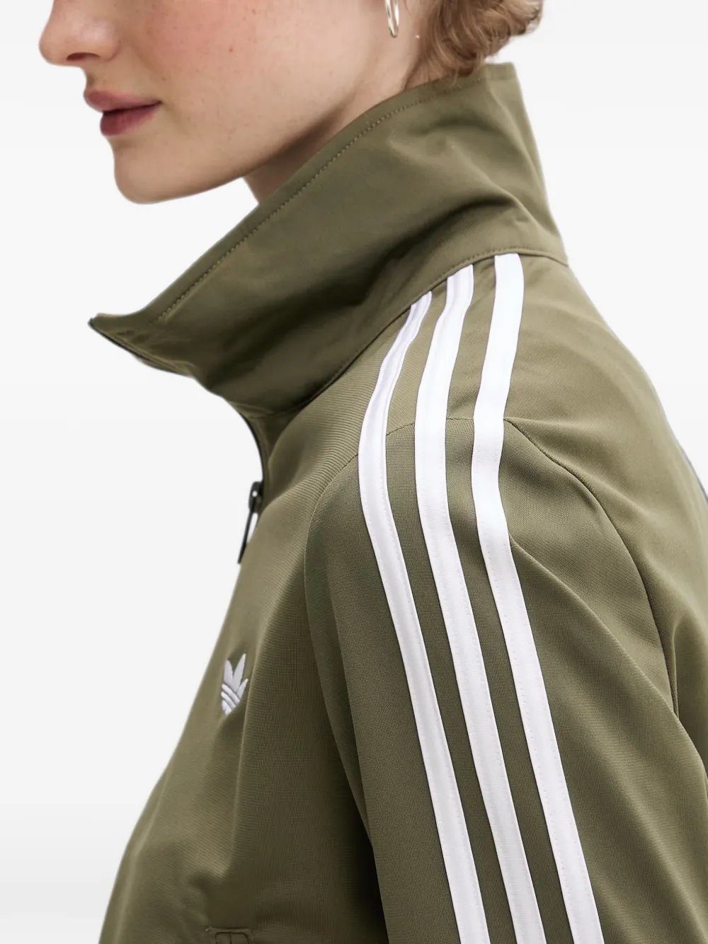 adidas 3-Stripes cropped track jacket Groen