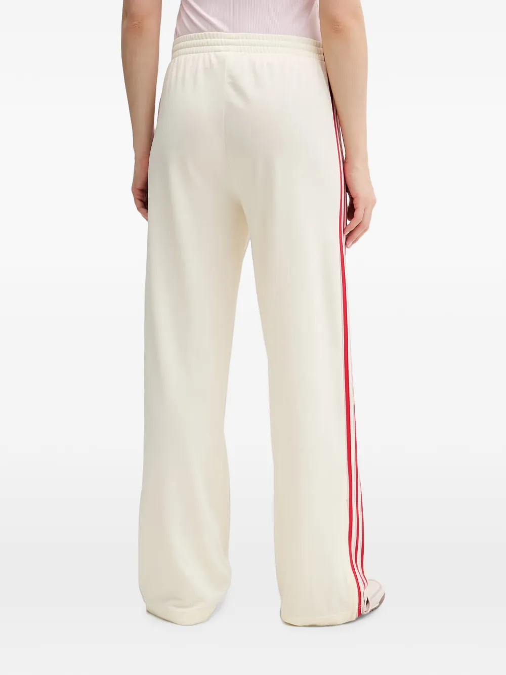 adidas Firebird heart-embroidered side-stripe track pants Beige