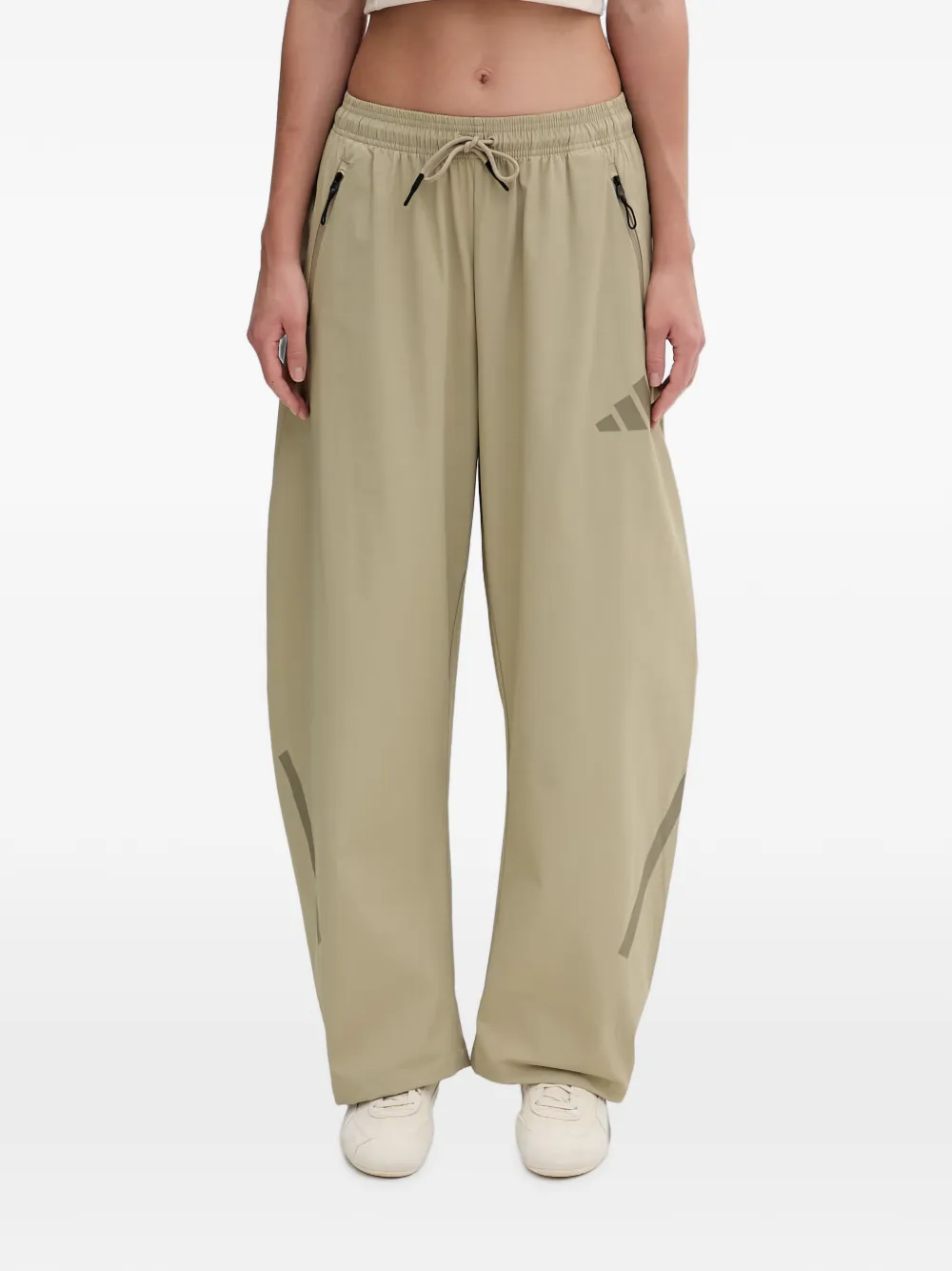 adidas Z.N.E. logo-print track pants Beige