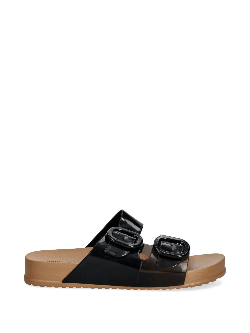 Melissa Cozy buckle-fastening slides Zwart