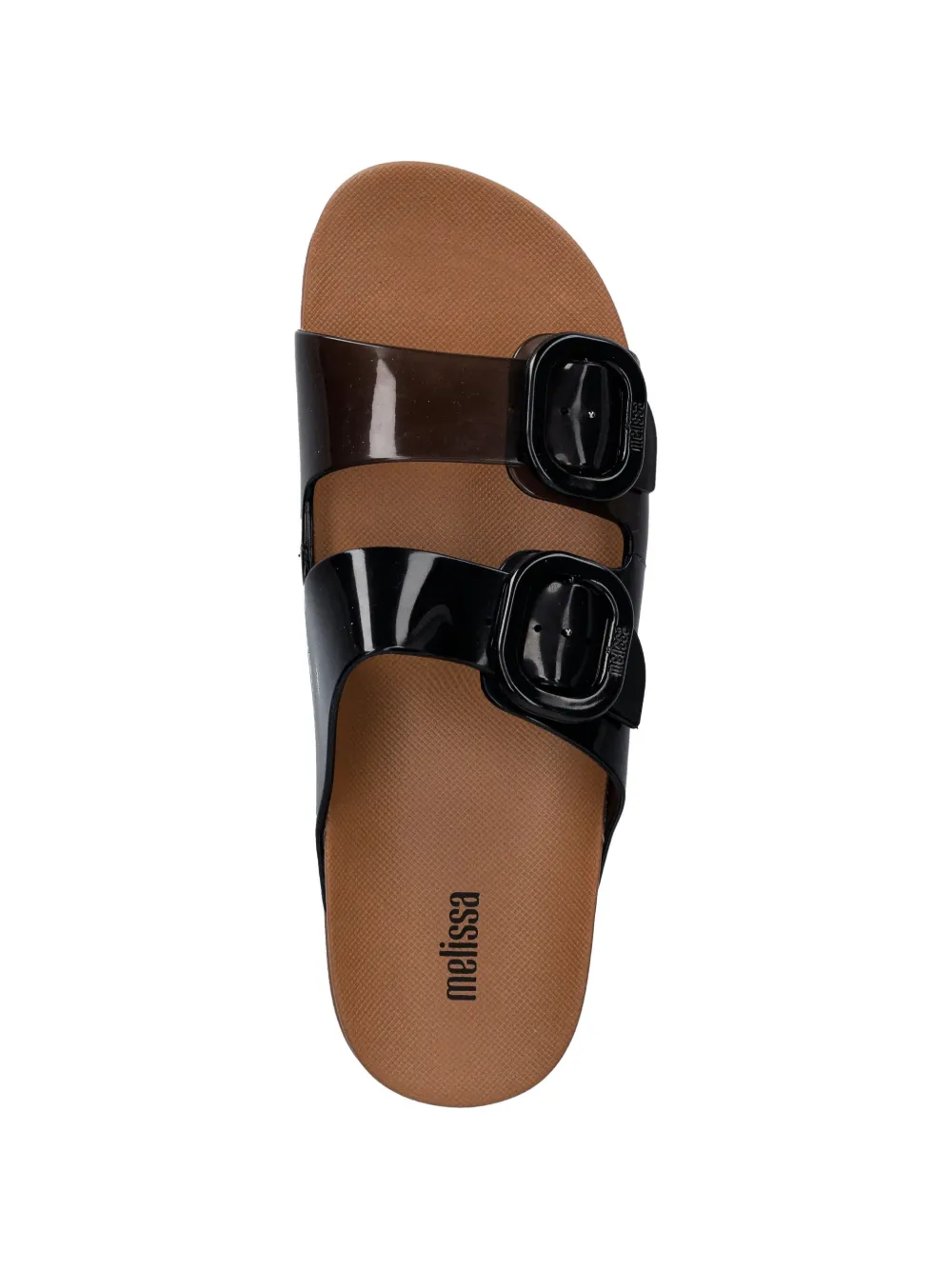 Melissa Cozy buckle-fastening slides Zwart