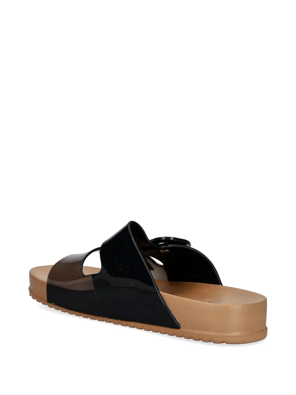 Melissa Cozy buckle-fastening slides Zwart