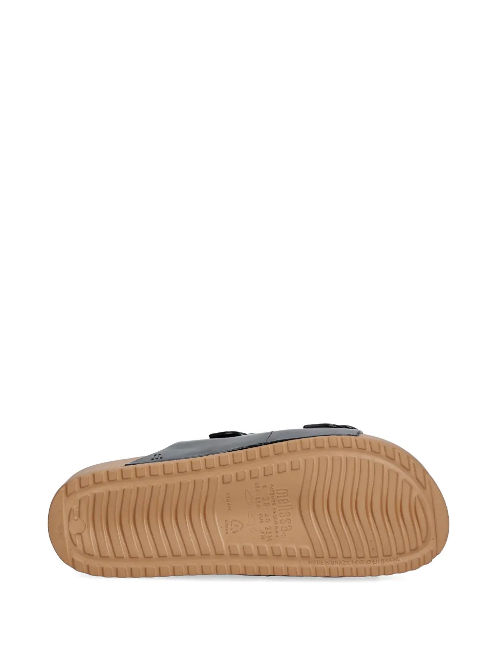 Melissa Cozy buckle-fastening slides Zwart