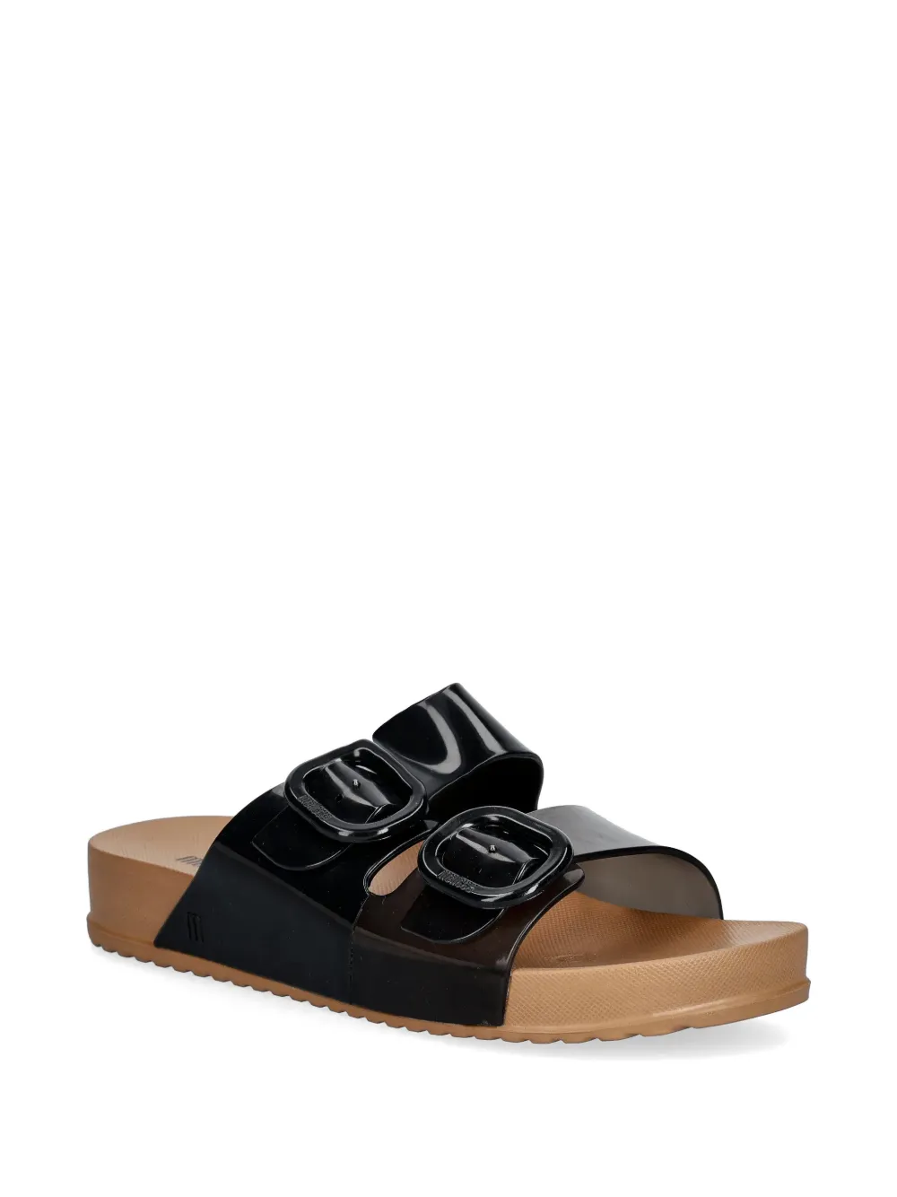 Melissa Cozy buckle-fastening slides Zwart