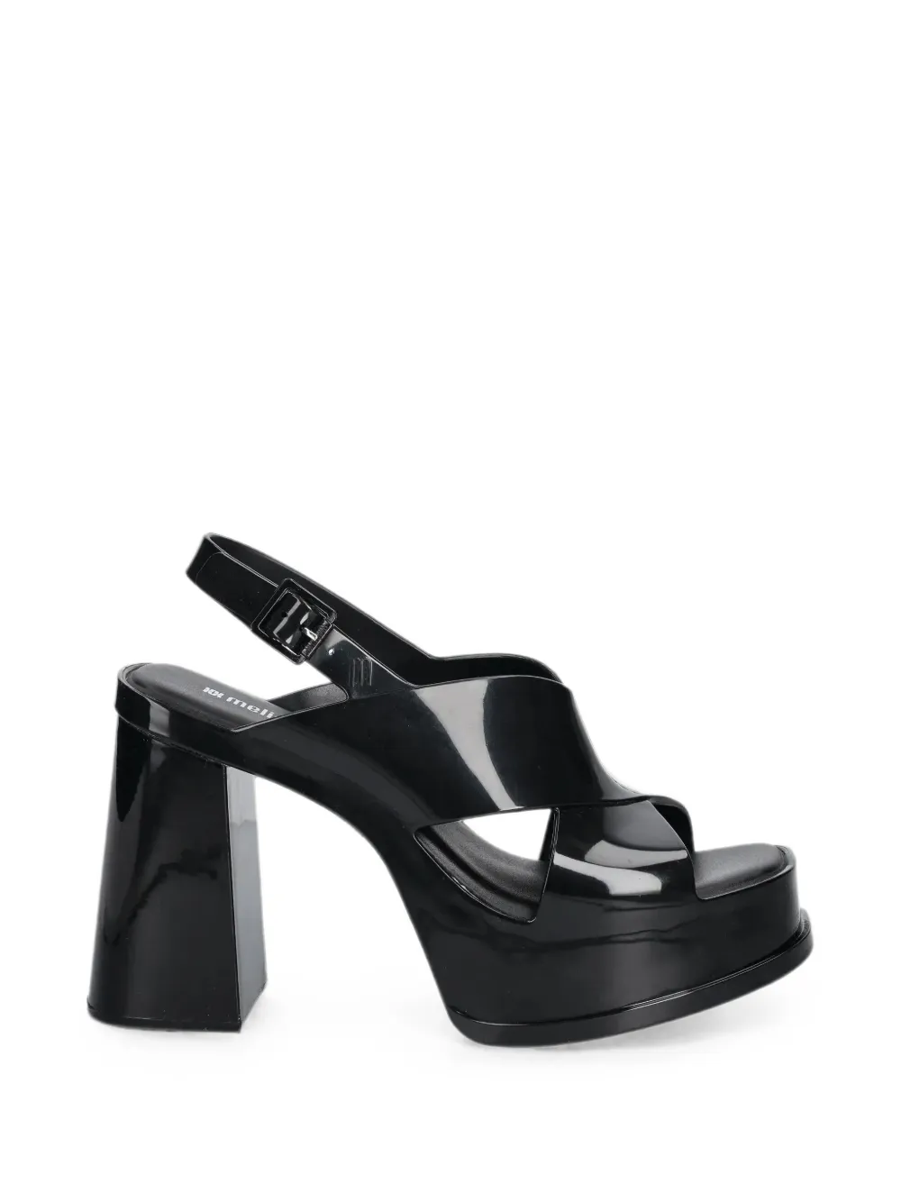 Melissa Dance Platform Crossover-strap Pumps In Black
