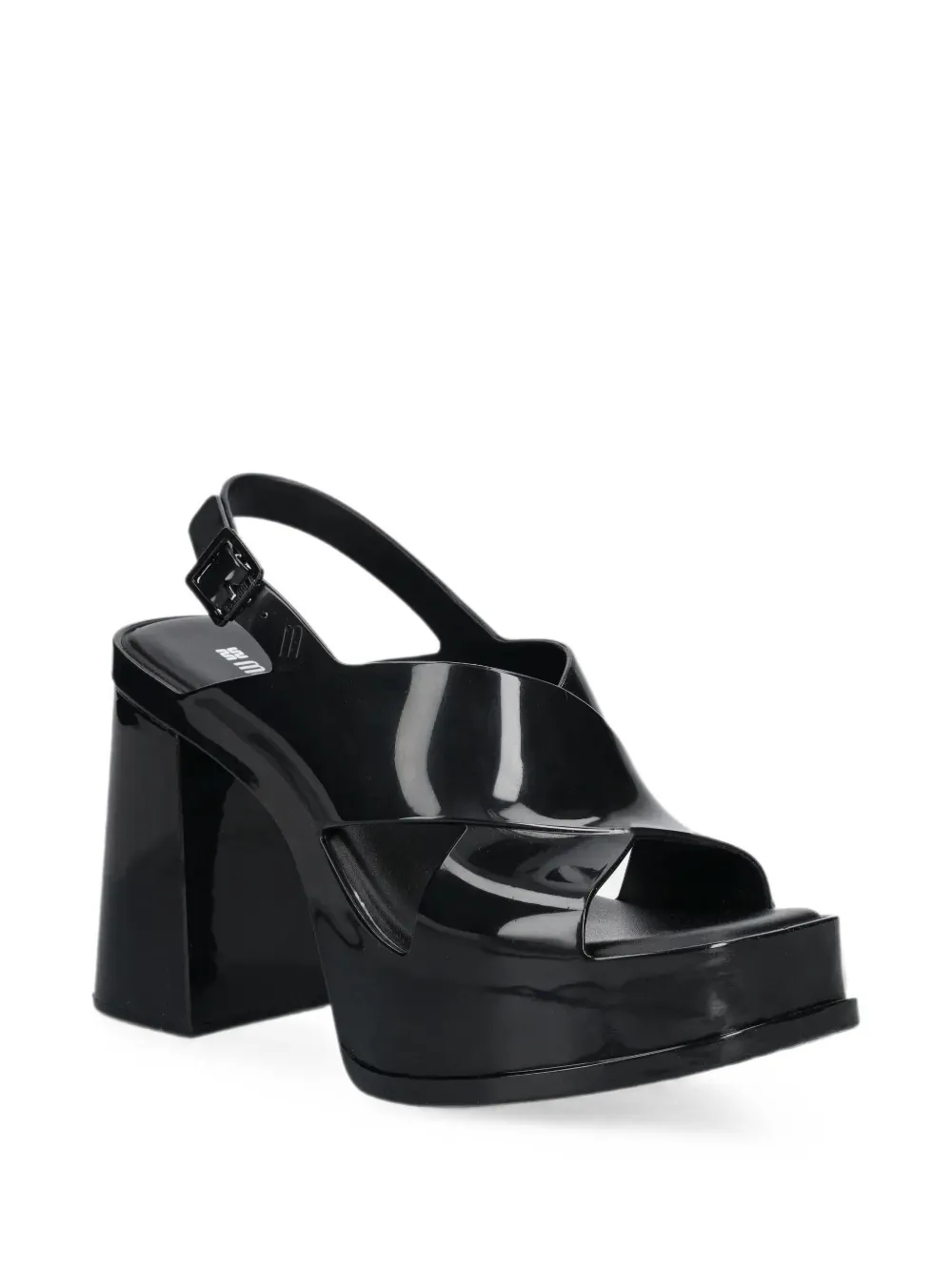 Melissa Dance Platform Crossover-strap Pumps In Black