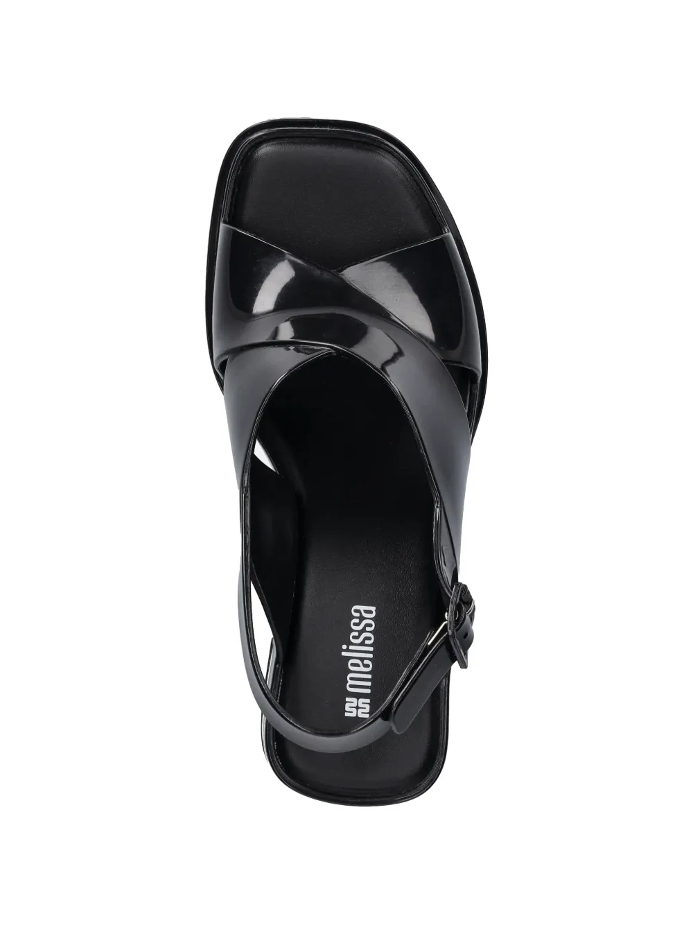 Melissa Dance Platform Crossover-strap Pumps In Black