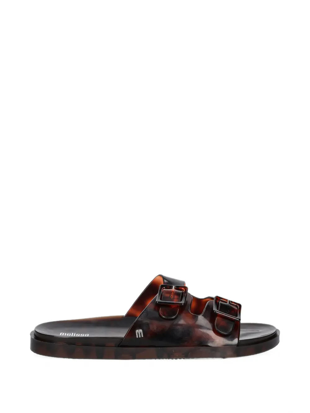 Melissa Tortoiseshell-effect Buckle-fastening Slides In Multi