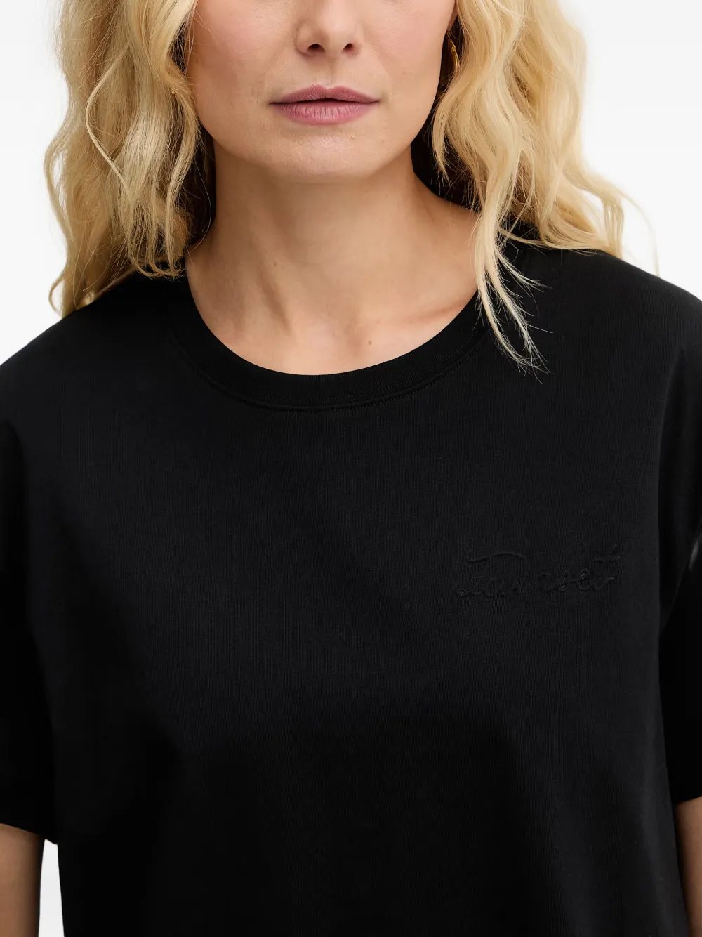 TWINSET T-shirt met geborduurd logo Zwart