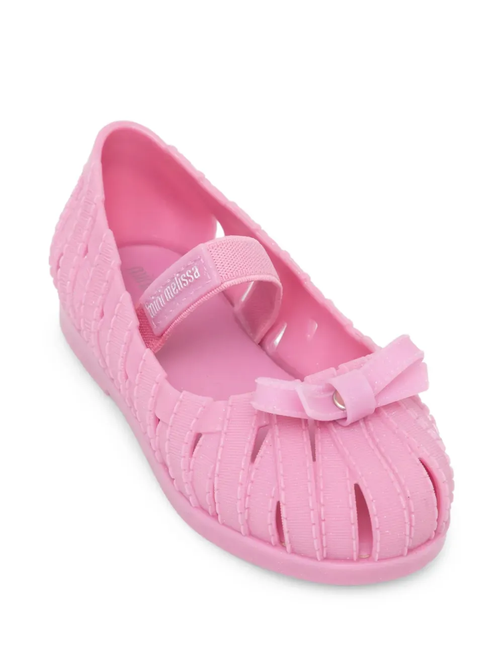 Mini Melissa M Lover bow-detail ballet flats - Rosa