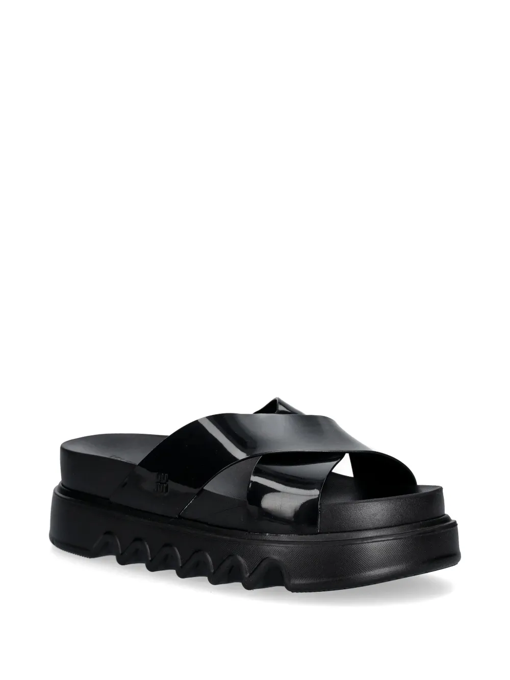 Melissa Cozy Cross platform slides Zwart