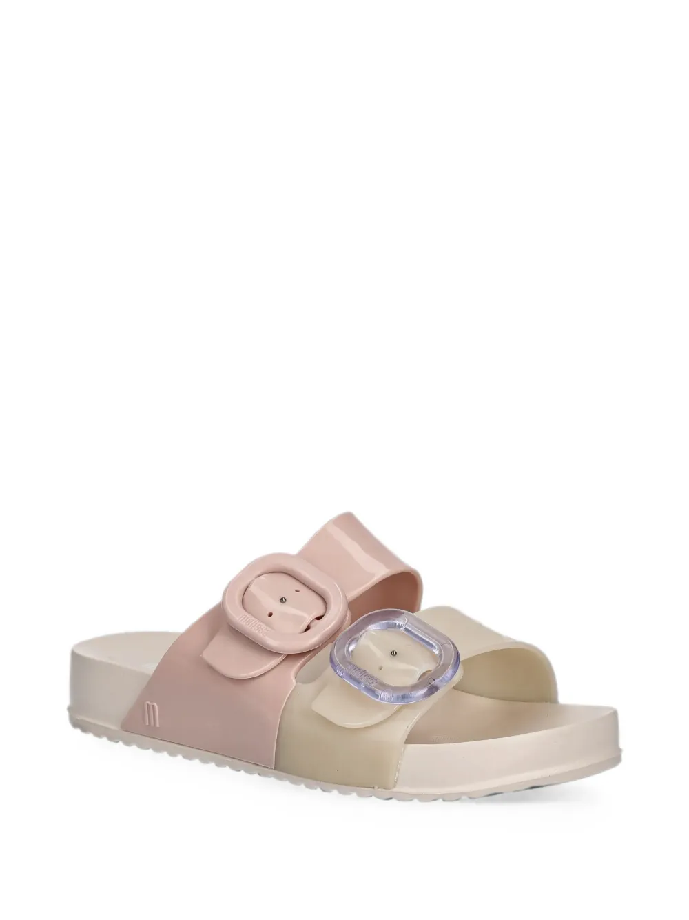 Melissa buckle-detail slides Roze