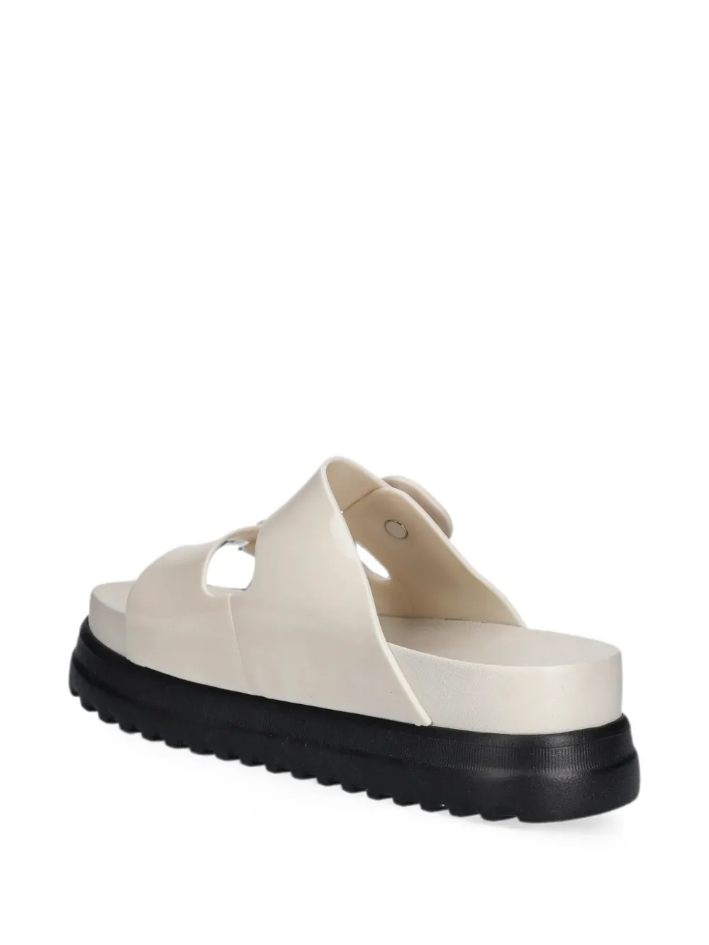 Melissa Slippers met plateauzool en gespsluiting Beige