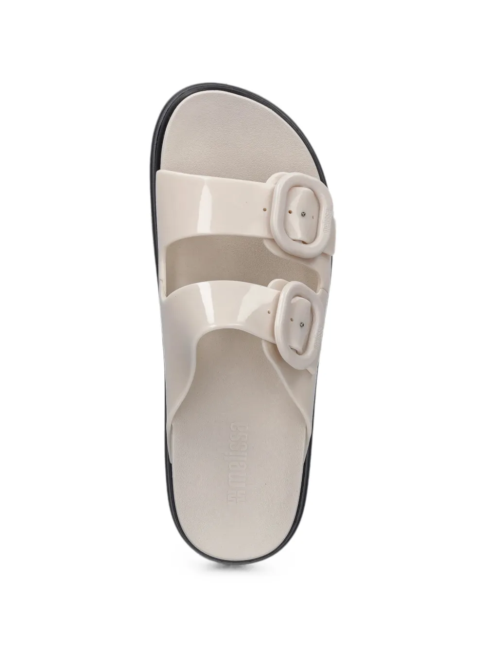Melissa Slippers met plateauzool en gespsluiting Beige
