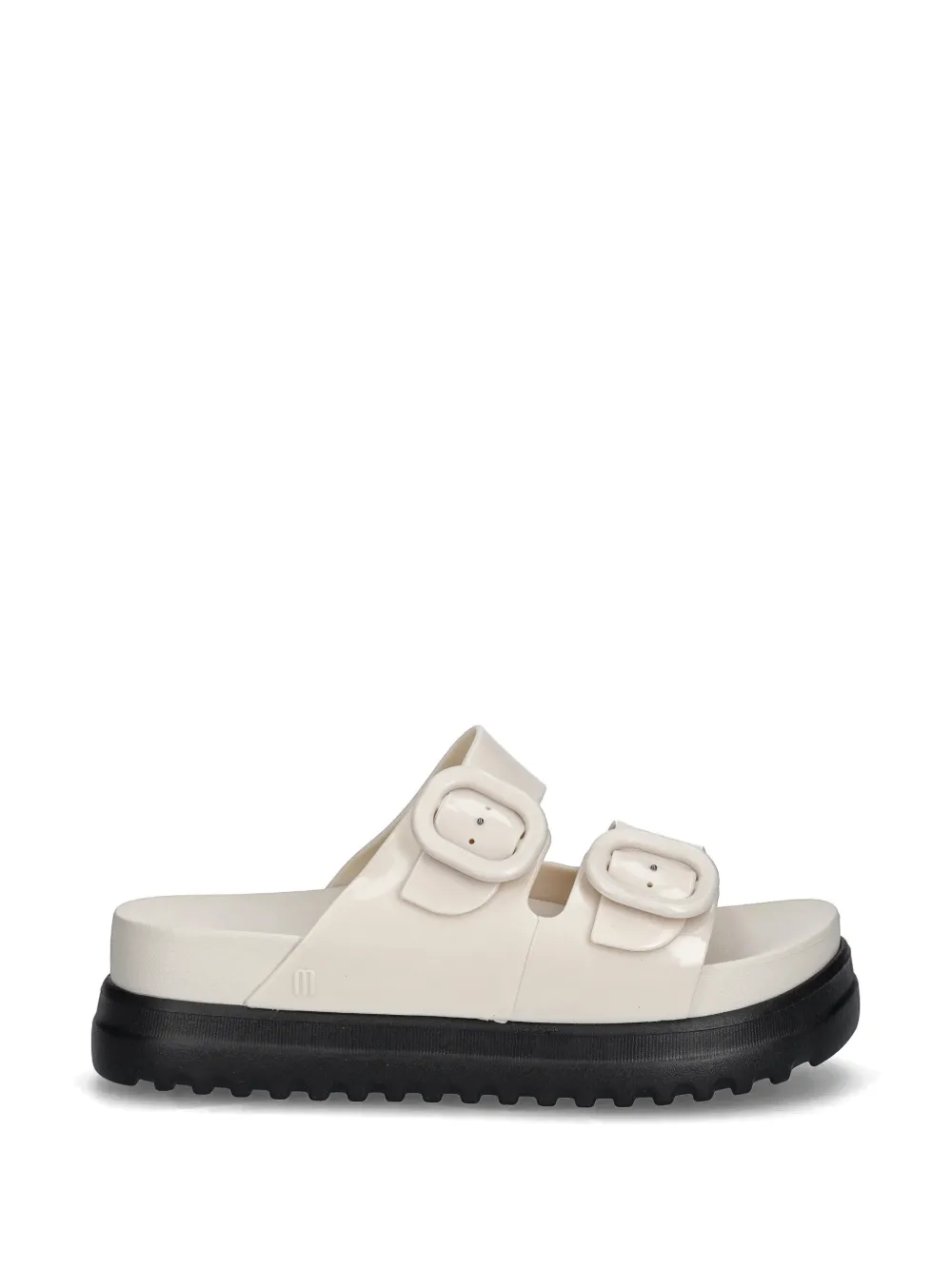 Melissa buckle-fastening platform slides - Nude