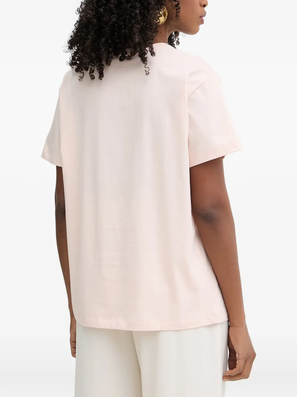 TWINSET T-shirt met geborduurd logo Roze