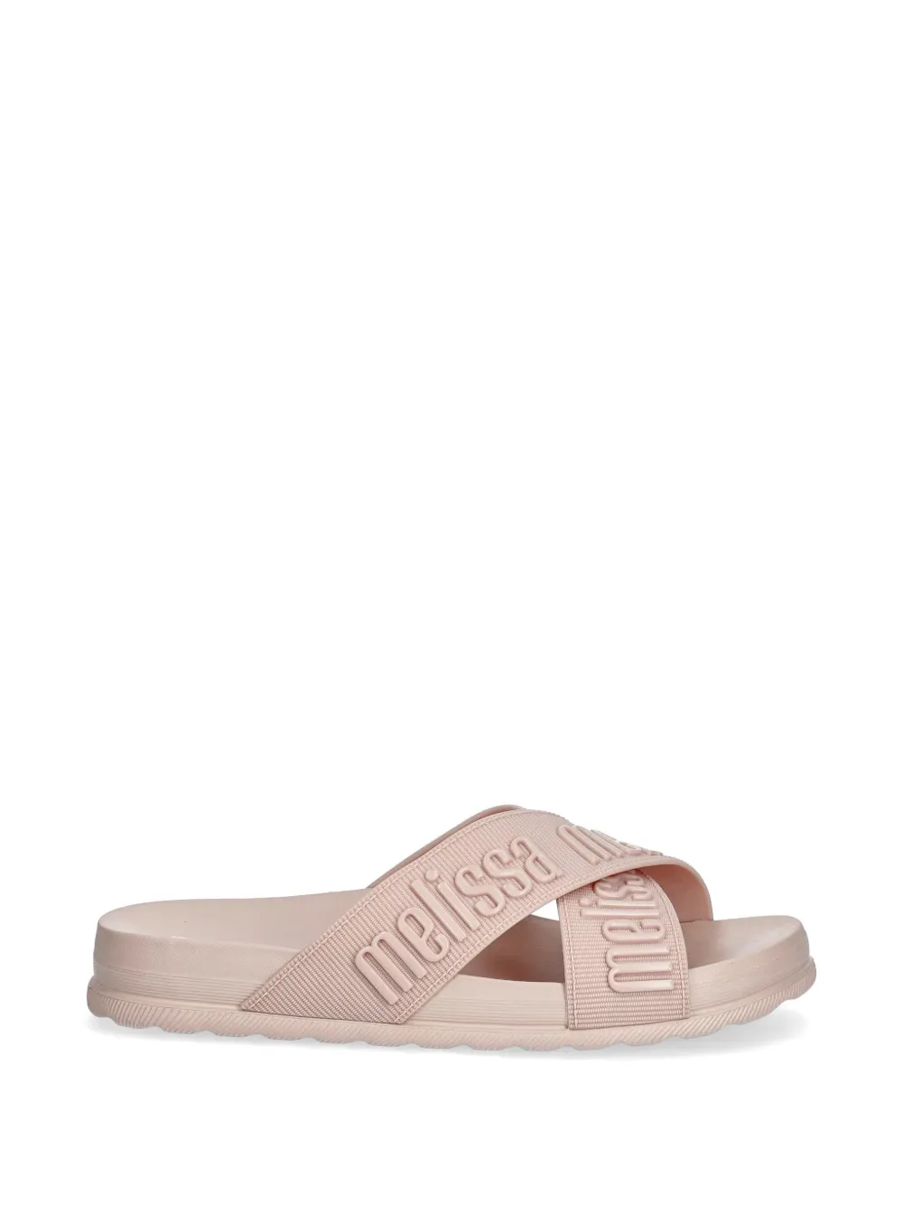 Melissa logo-embossed crossover slides - Rosa