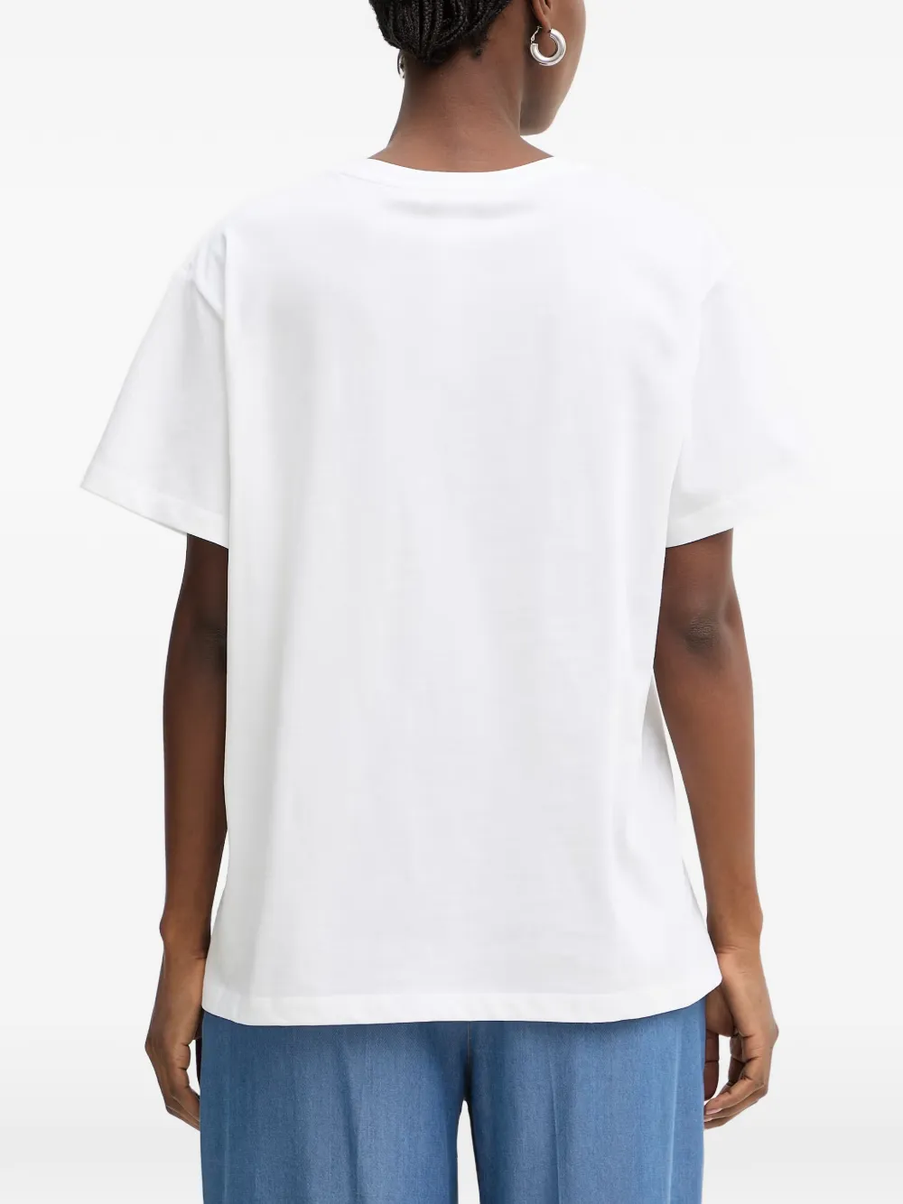TWINSET T-shirt met geborduurd logo Wit