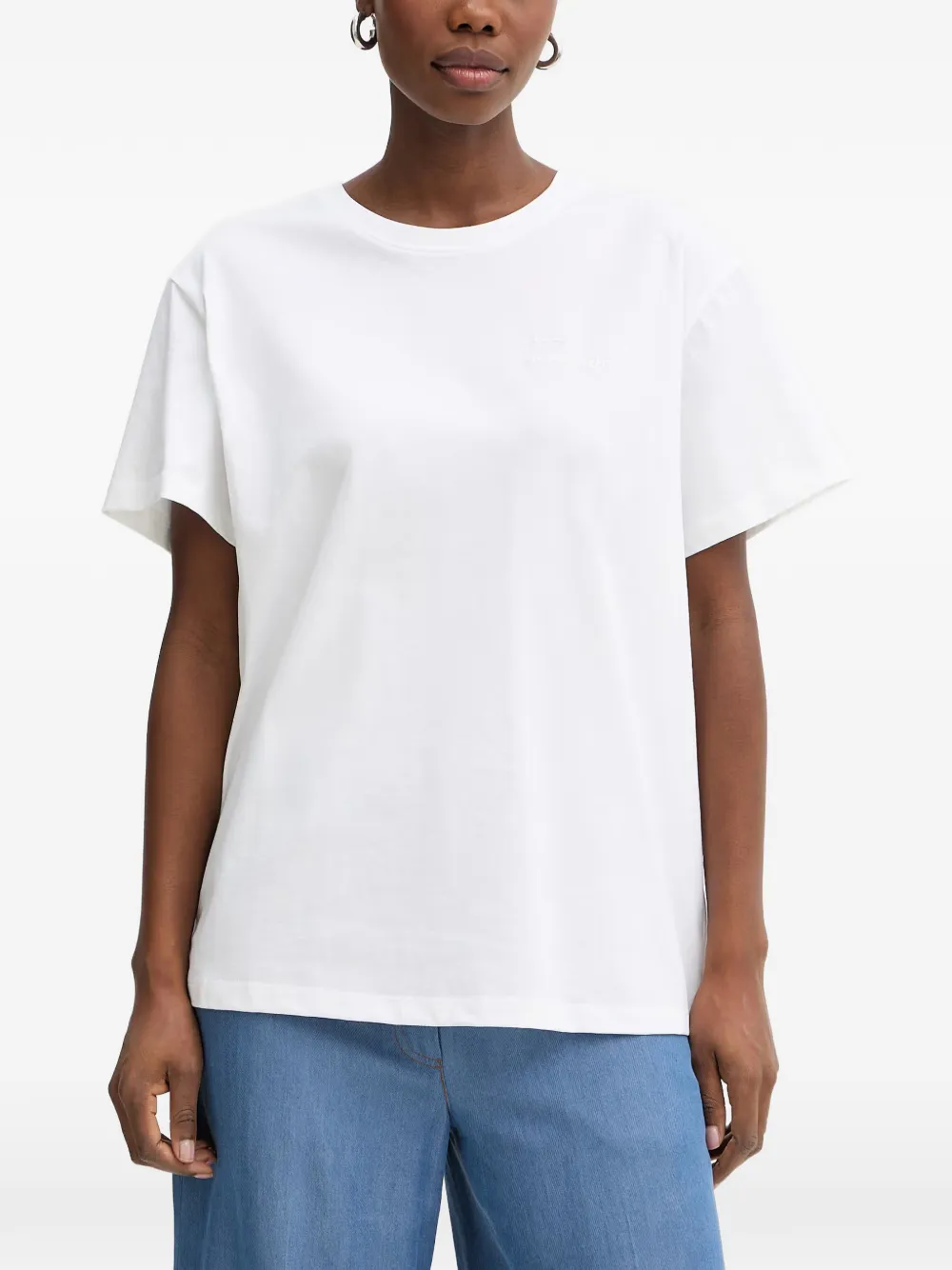 TWINSET embroidered-logo T-shirt - Bianco
