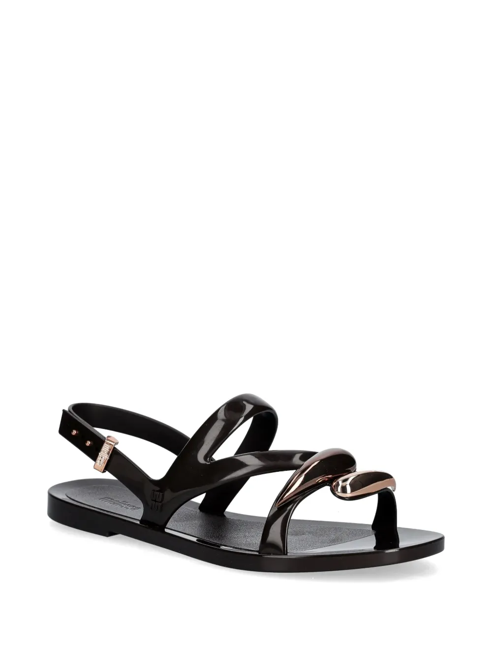 Melissa buckle-fastening metallic-detail sandals Zwart