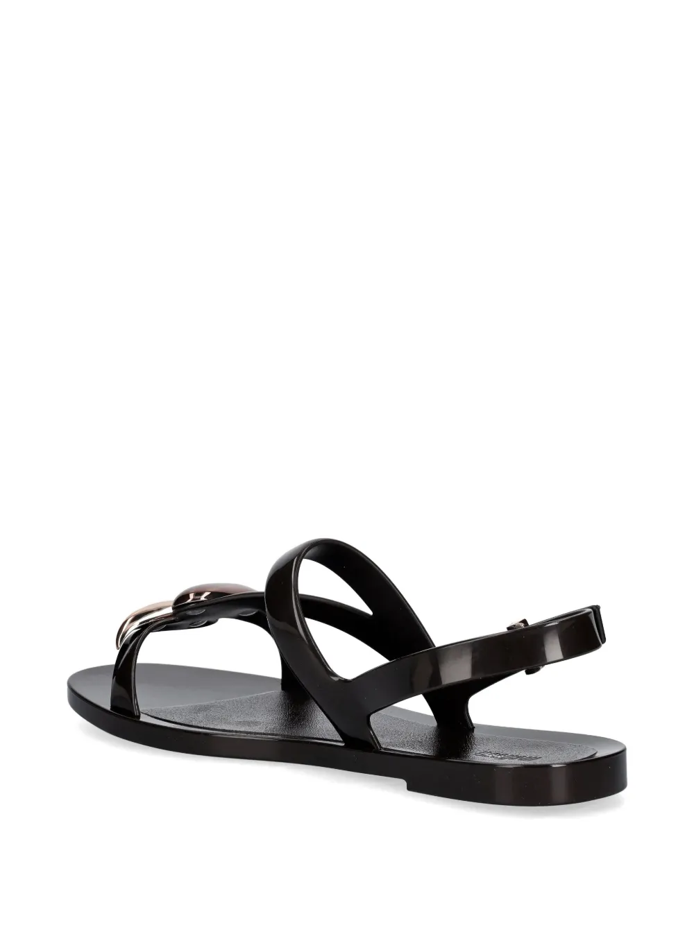 Melissa buckle-fastening metallic-detail sandals Zwart