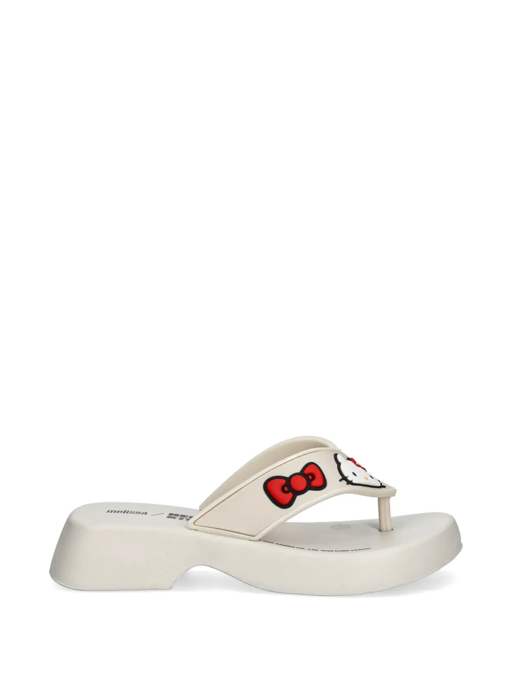 Melissa Hello Kitty platform flip-flops - Nude