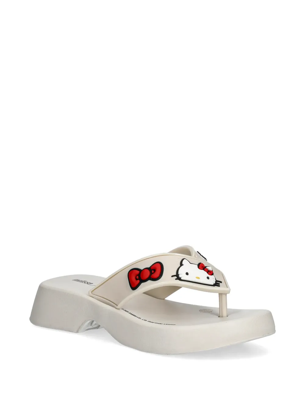 Melissa Hello Kitty platform flip-flops Beige