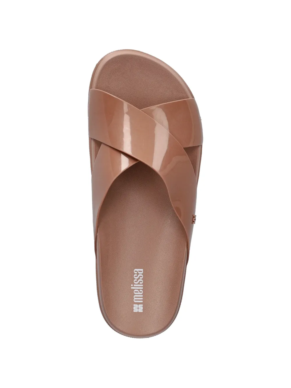 Melissa crossover-strap slides Beige