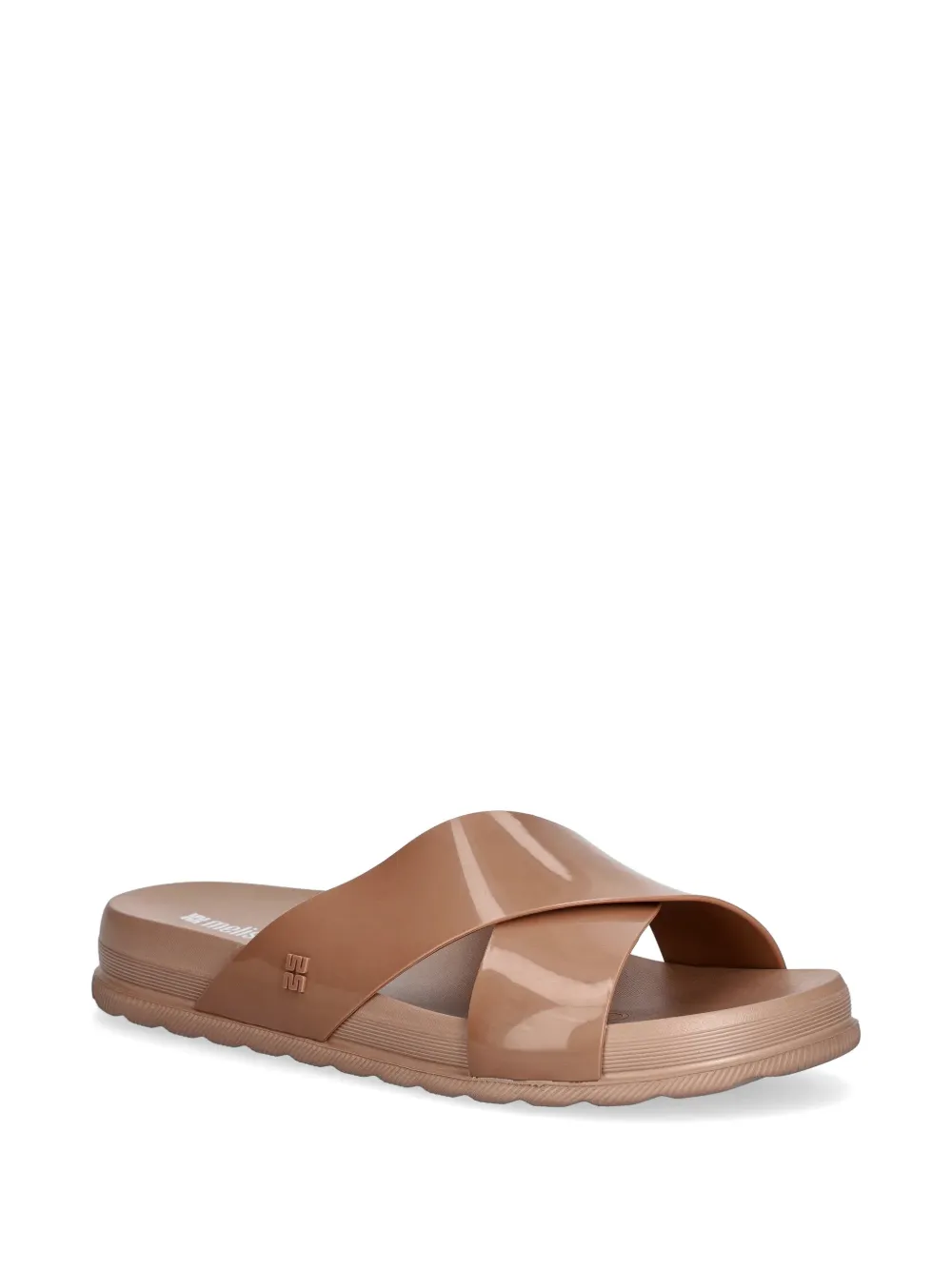 Melissa crossover-strap slides Beige