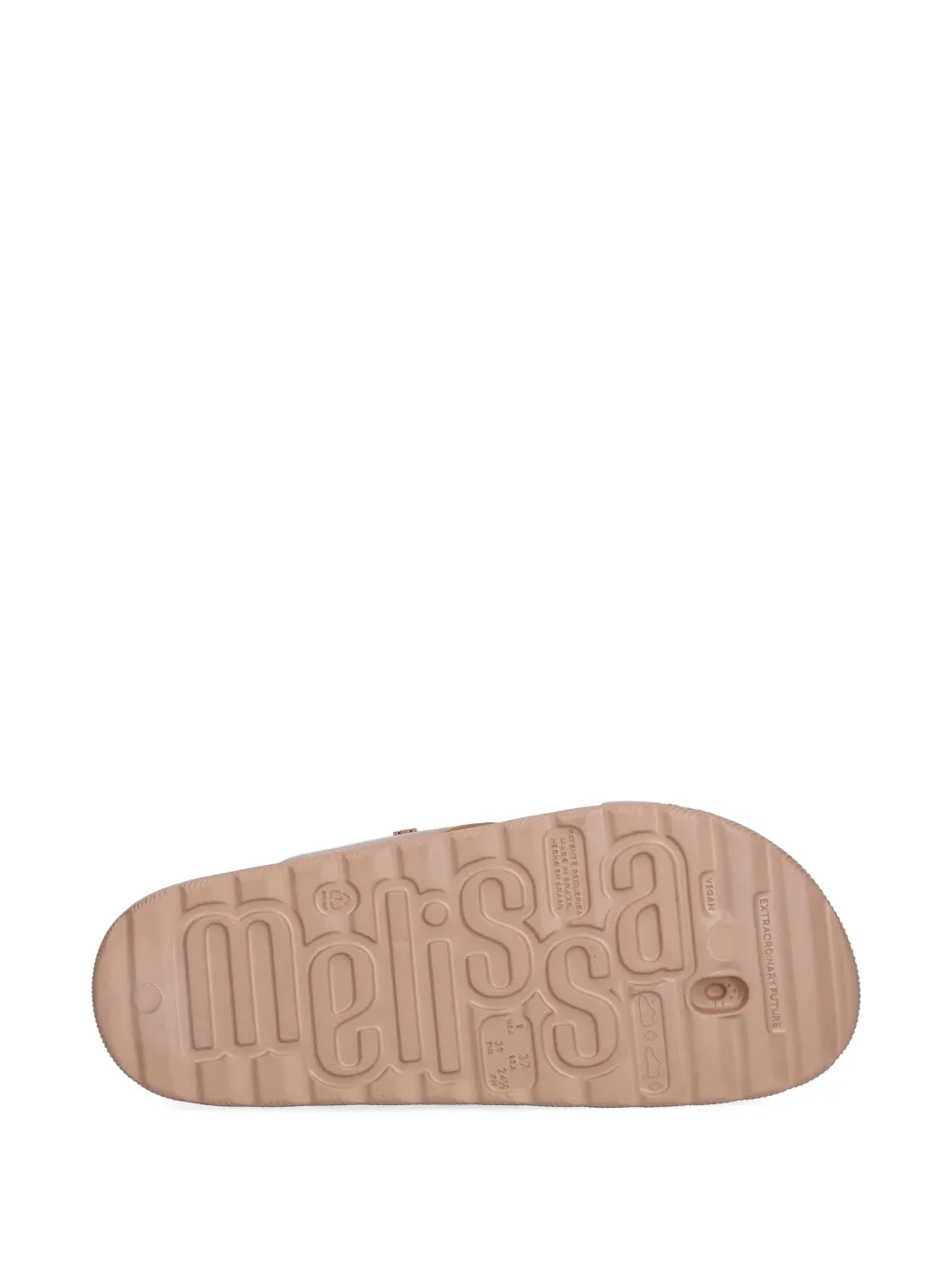 Melissa crossover-strap slides Beige