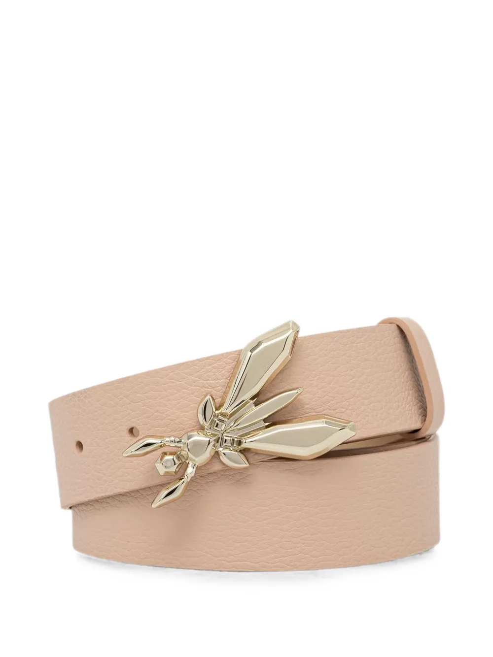 Patrizia Pepe Fly-buckle pebbled-calf leather belt - Toni neutri