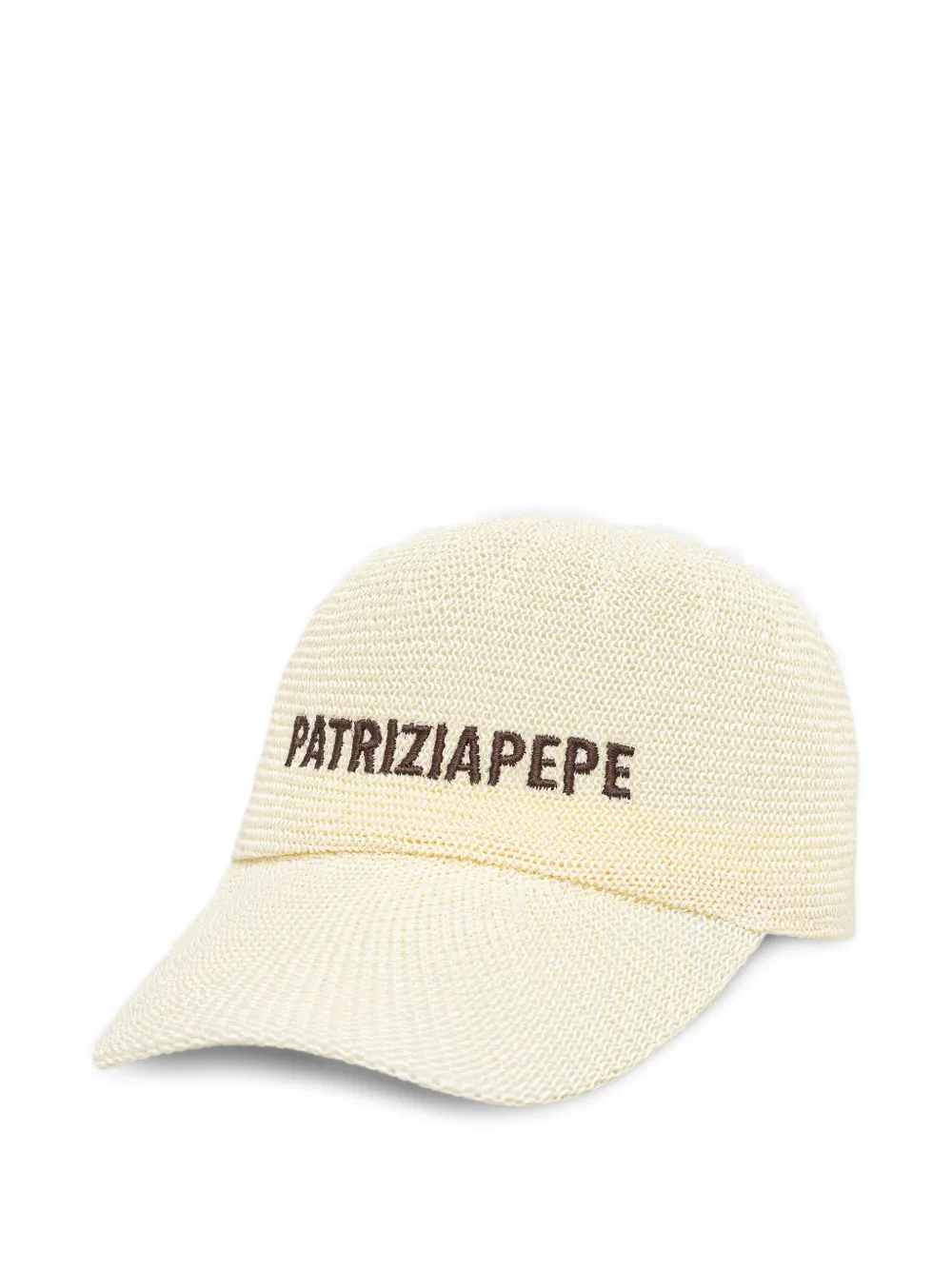 Patrizia Pepe logo-embroidered woven baseball cap - Nude